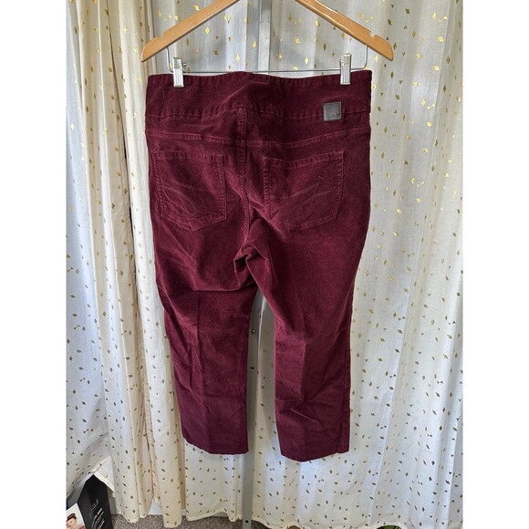 Jag Jeans Women's Petites High Rise Corduroy Straight Leg Pull On Pants 14 - Picture 4 of 7